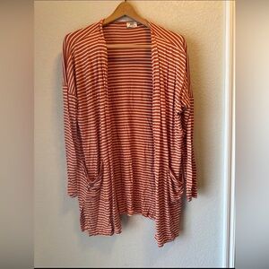 Gameday Gal Texas True Threads Orange Stripe Cardigan USA Made